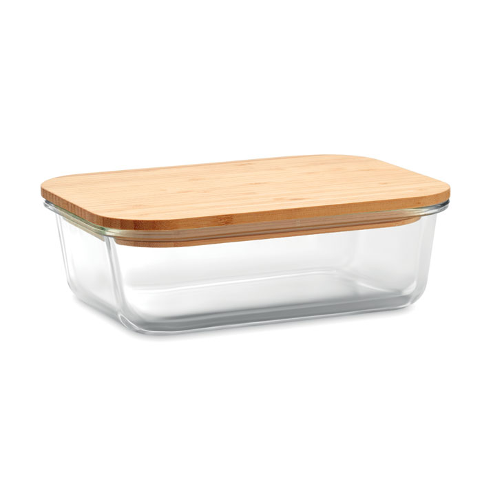 Lunch Box aus Glas mit Bambusdeckel clean